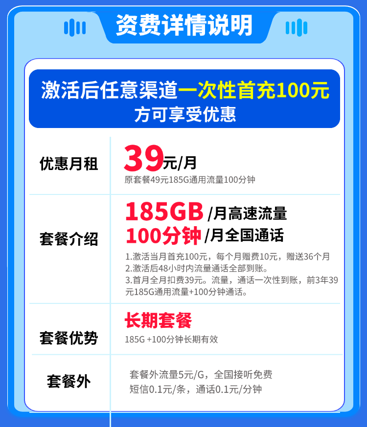 卡世界官方发布：联通云南卡39元185G+100分钟  第2张